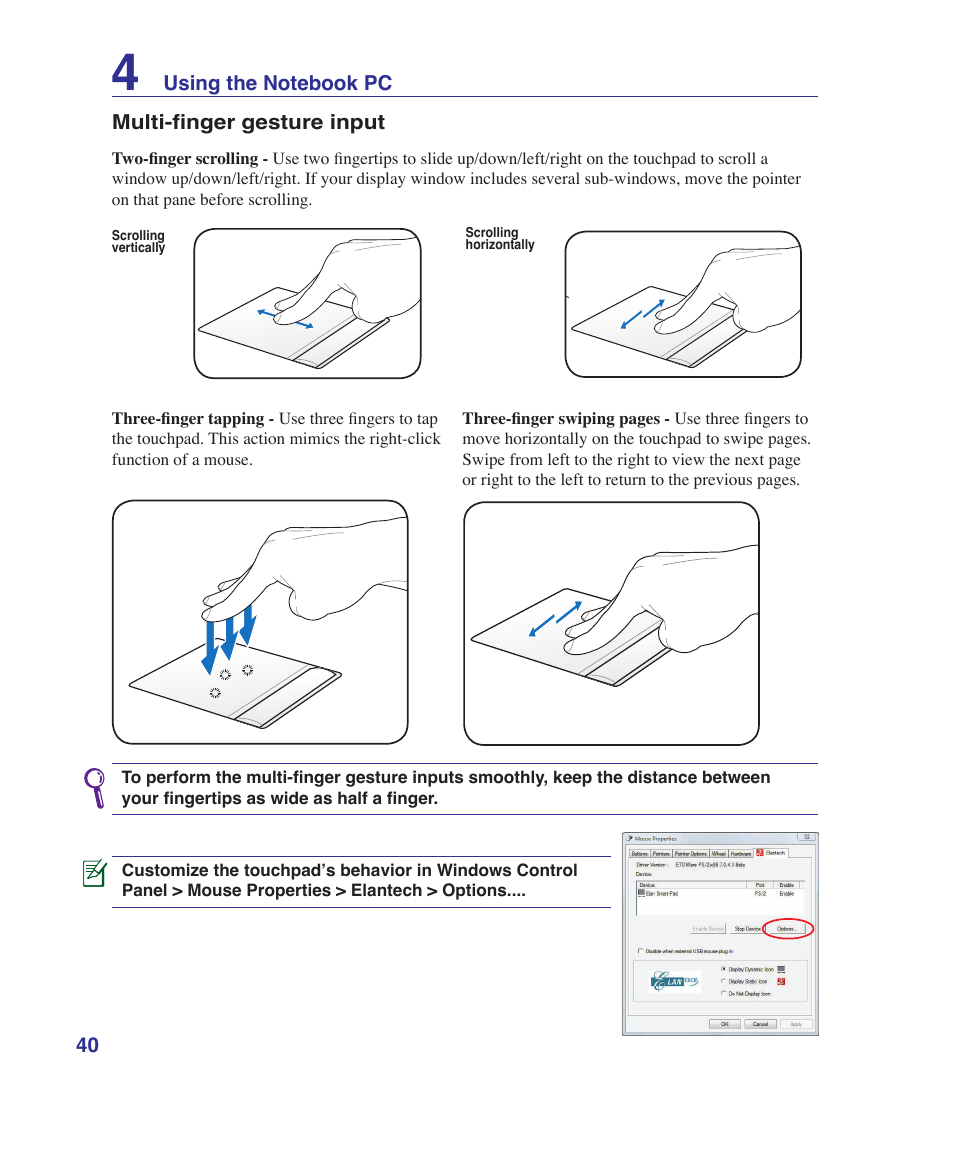 Asus X80A User Manual | Page 40 / 88