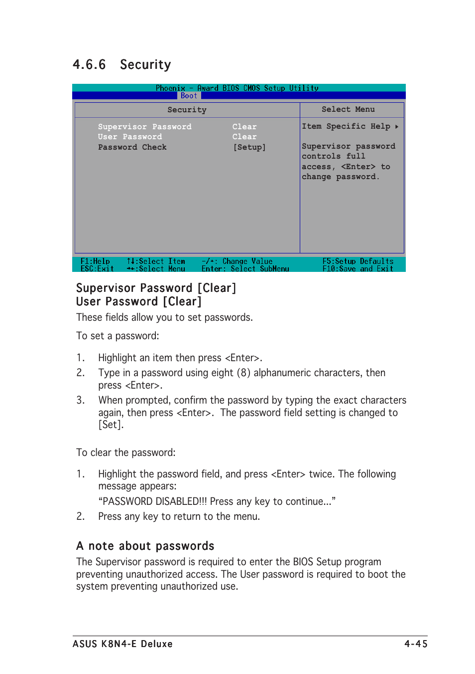 6 security security security security security | Asus K8N4-E DELUXE User Manual | Page 111 / 166