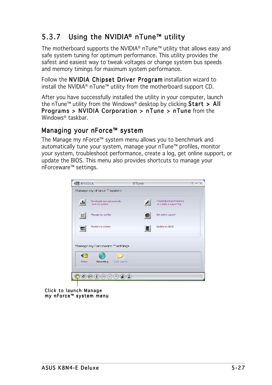 Ntune™ utility | Asus K8N4-E DELUXE User Manual | Page 143 / 166