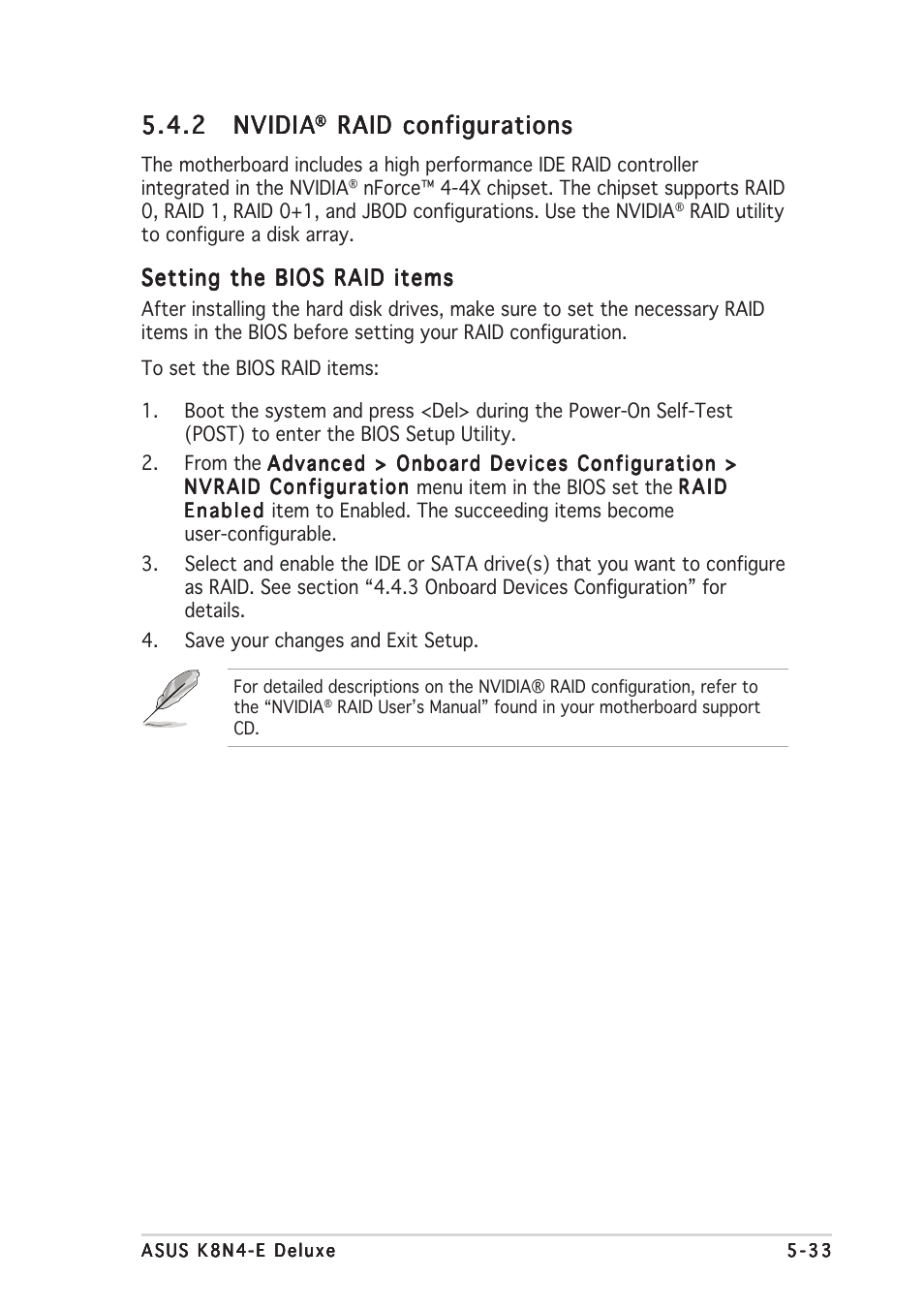 2 nvidia nvidia nvidia nvidia nvidia, Raid configurations | Asus K8N4-E DELUXE User Manual | Page 149 / 166