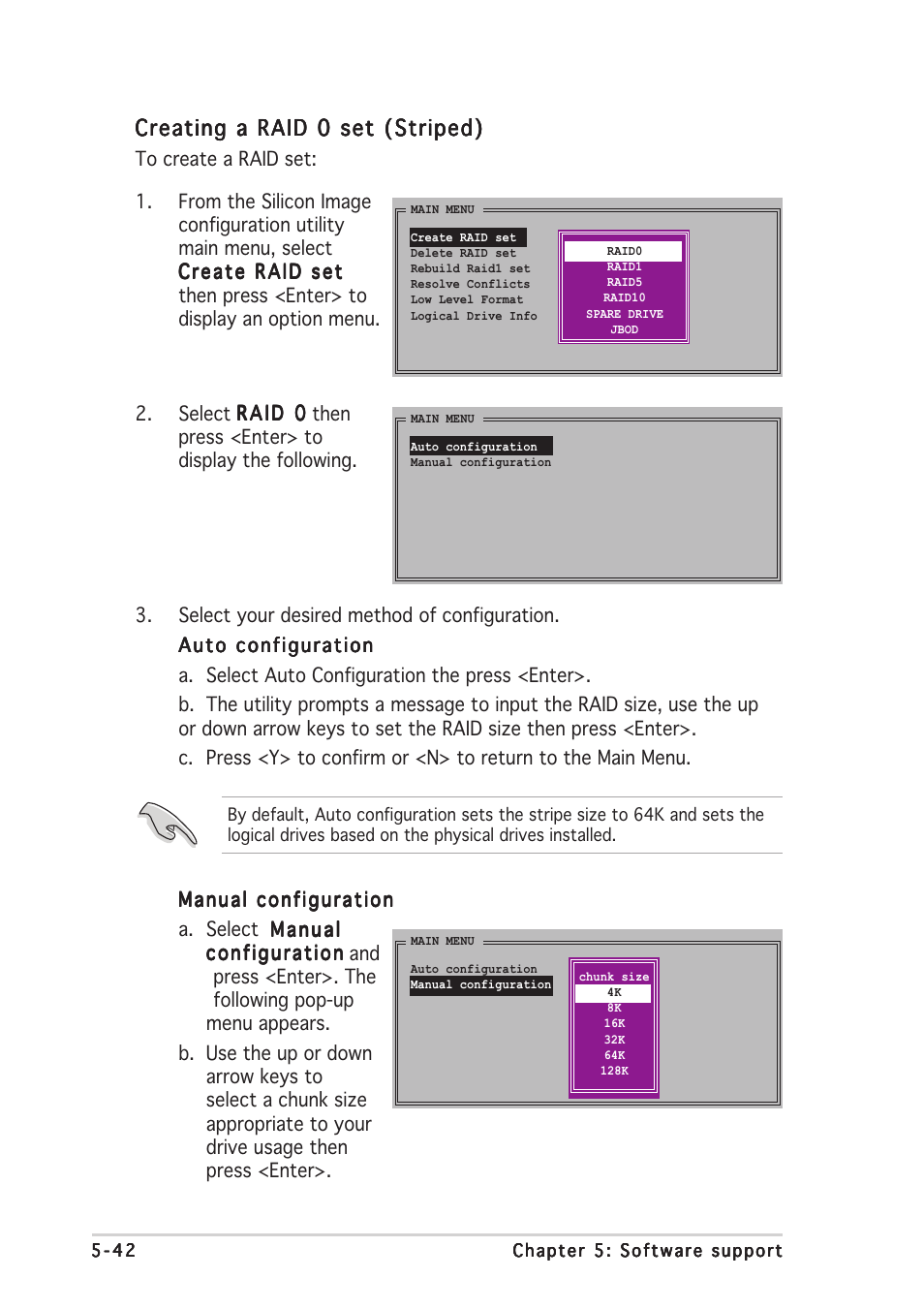 Creating a raid 0 set (striped) | Asus K8N4-E DELUXE User Manual | Page 158 / 166