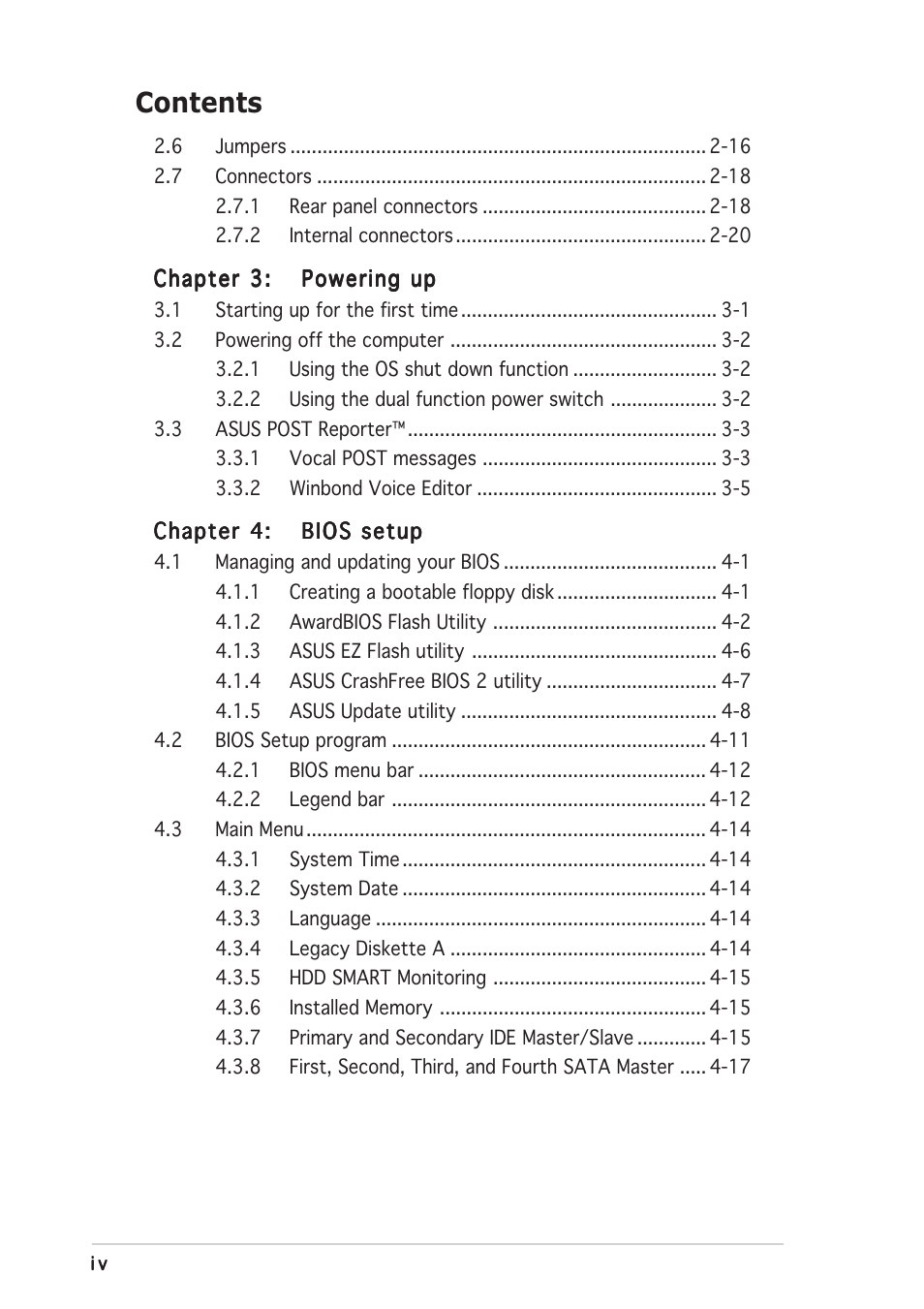 Asus K8N4-E DELUXE User Manual | Page 4 / 166