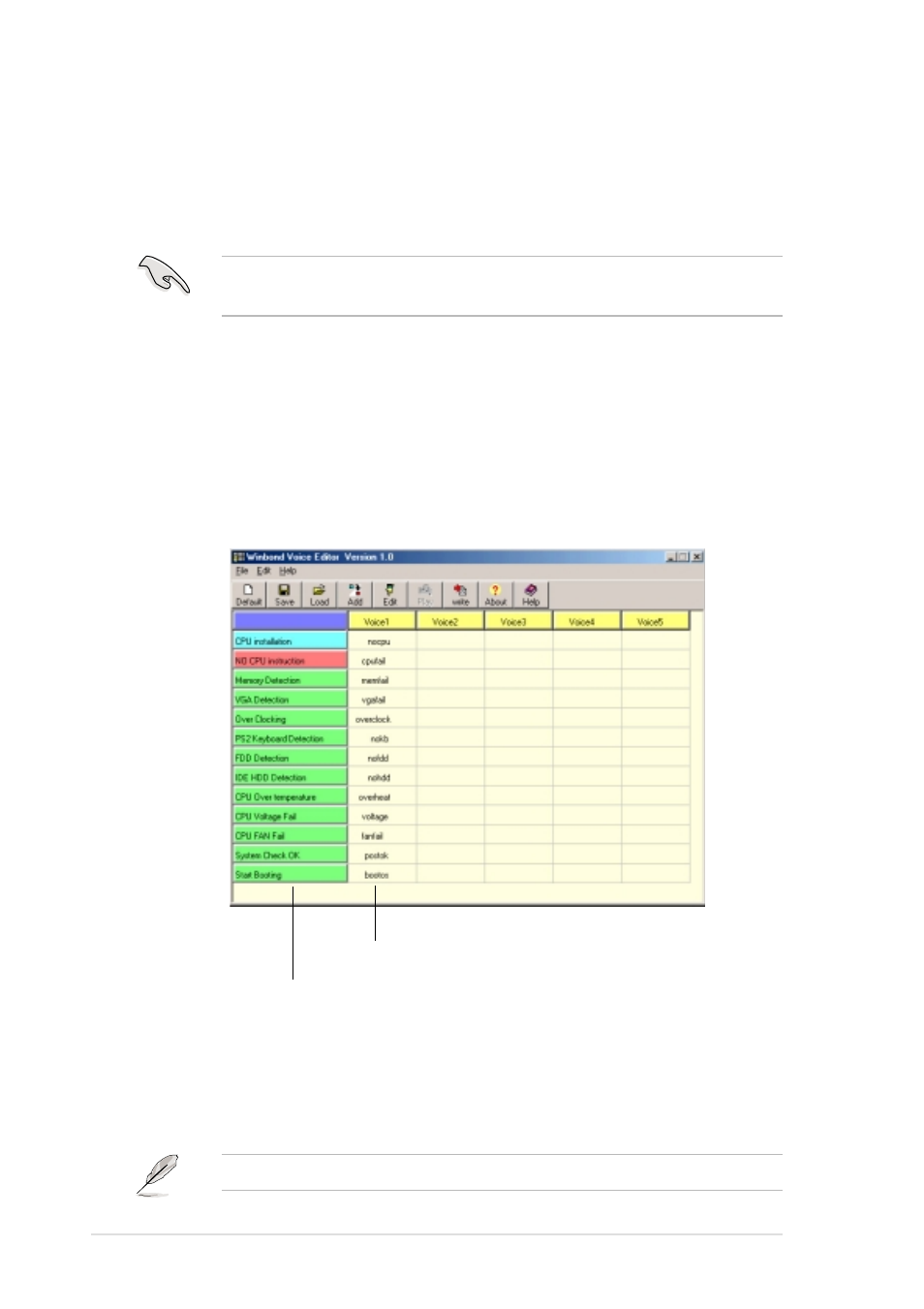 5 winbond voice editor | Asus P4B533-E User Manual | Page 132 / 148