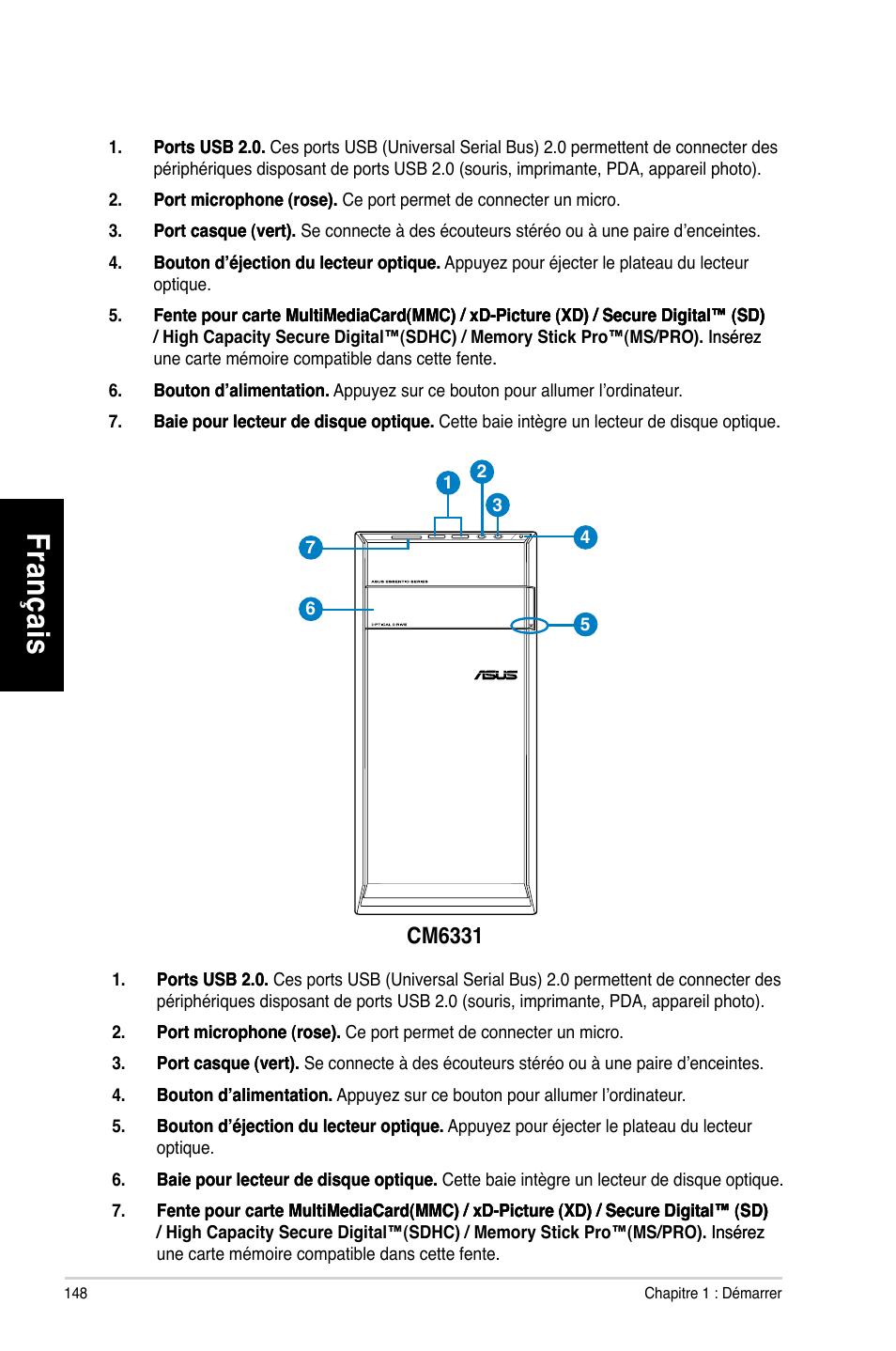 Fr an ça is fra nç ais fr an ça is fra nç ais | Asus CM6731 User Manual | Page 150 / 480