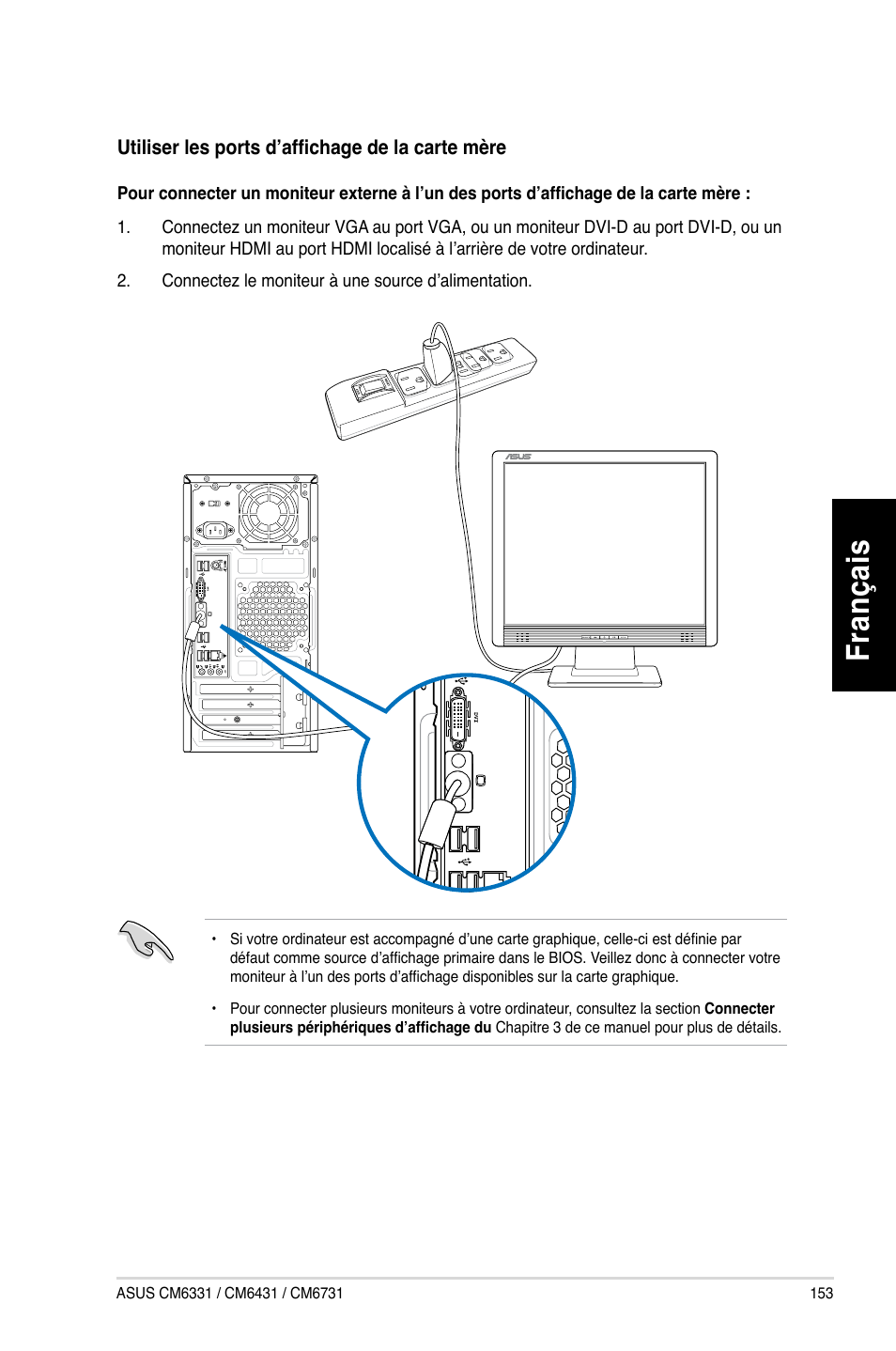 Fr an ça is fra nç ais | Asus CM6731 User Manual | Page 155 / 480