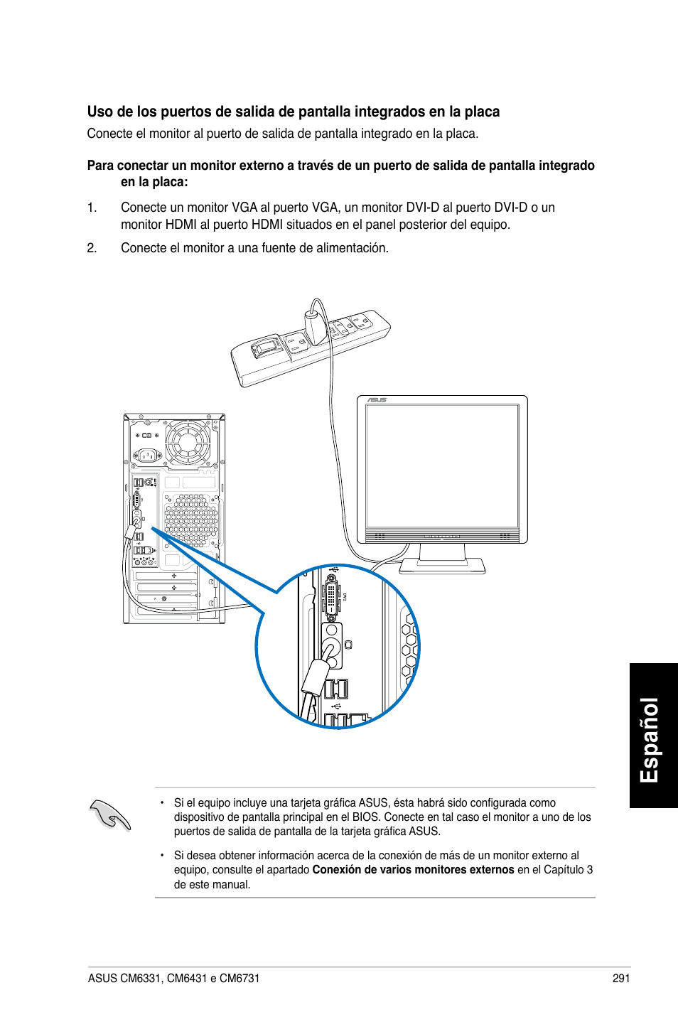 Es pa ño l es pa ño l | Asus CM6731 User Manual | Page 293 / 480