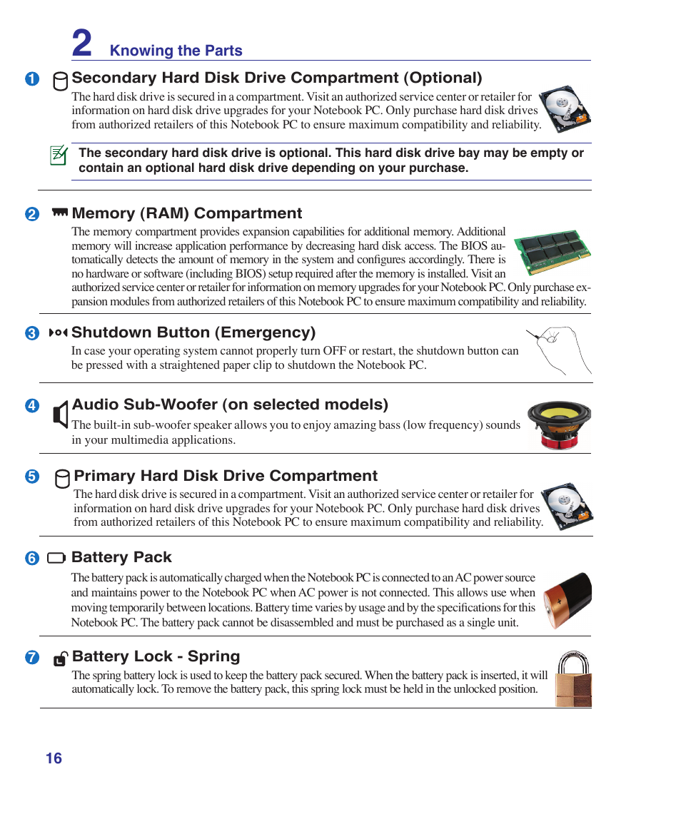 Asus X72VM User Manual | Page 16 / 91