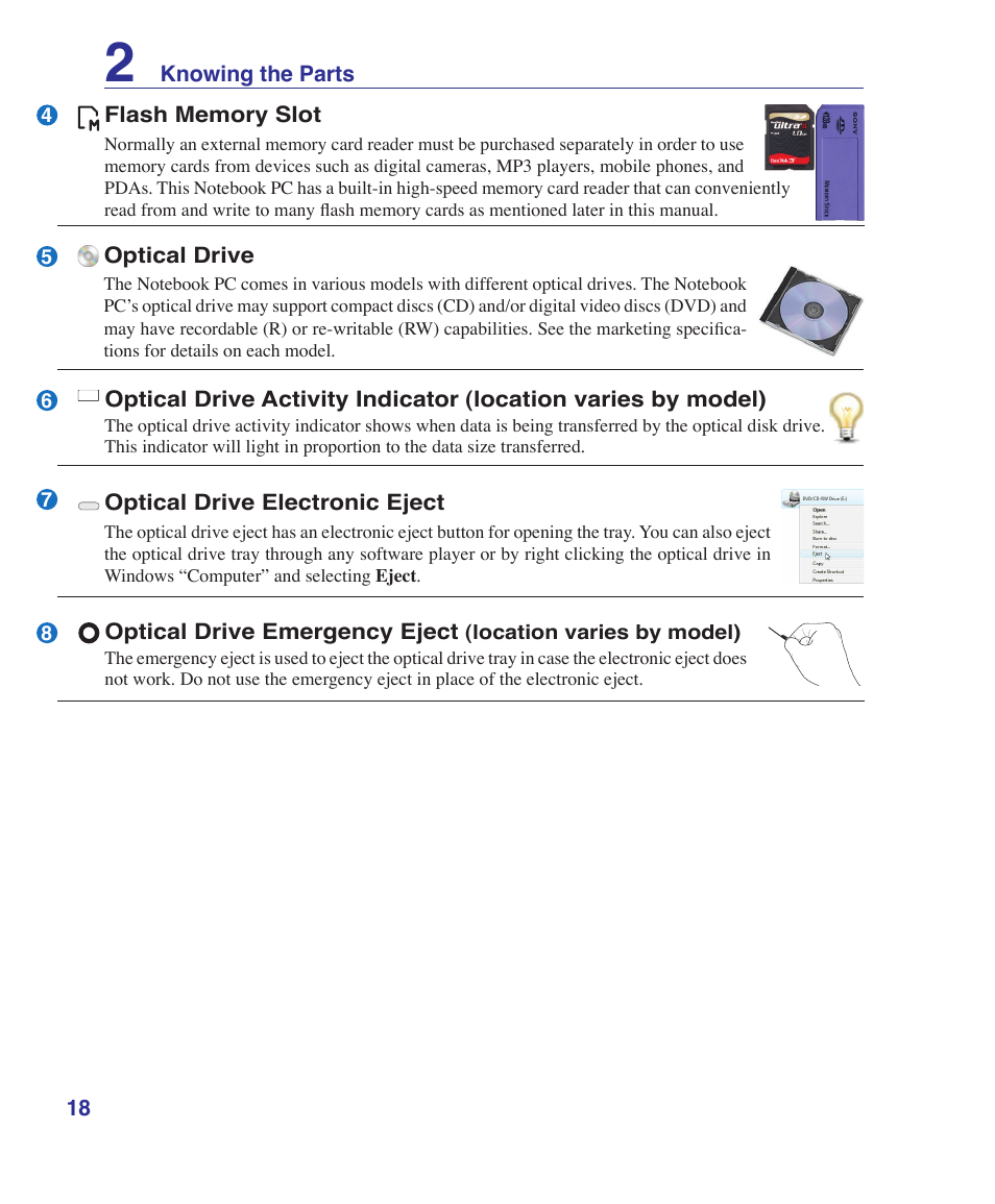 Asus X72VM User Manual | Page 18 / 91