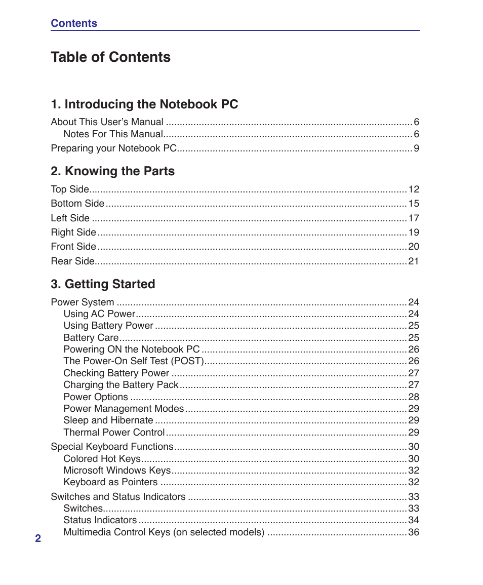 Asus X72VM User Manual | Page 2 / 91