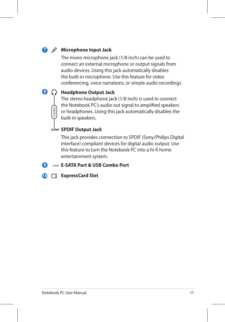 Asus B53J User Manual | Page 17 / 34