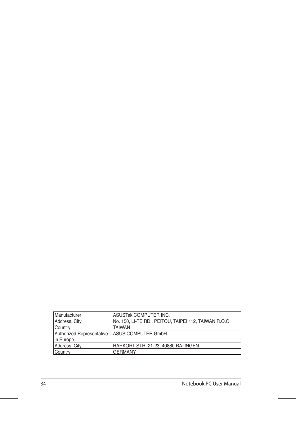 Asus B53J User Manual | Page 34 / 34
