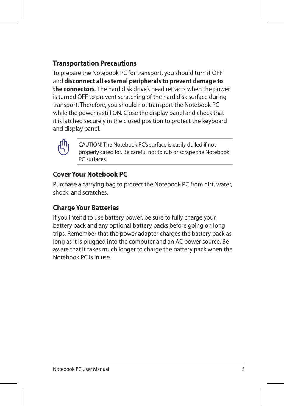 Asus B53J User Manual | Page 5 / 34