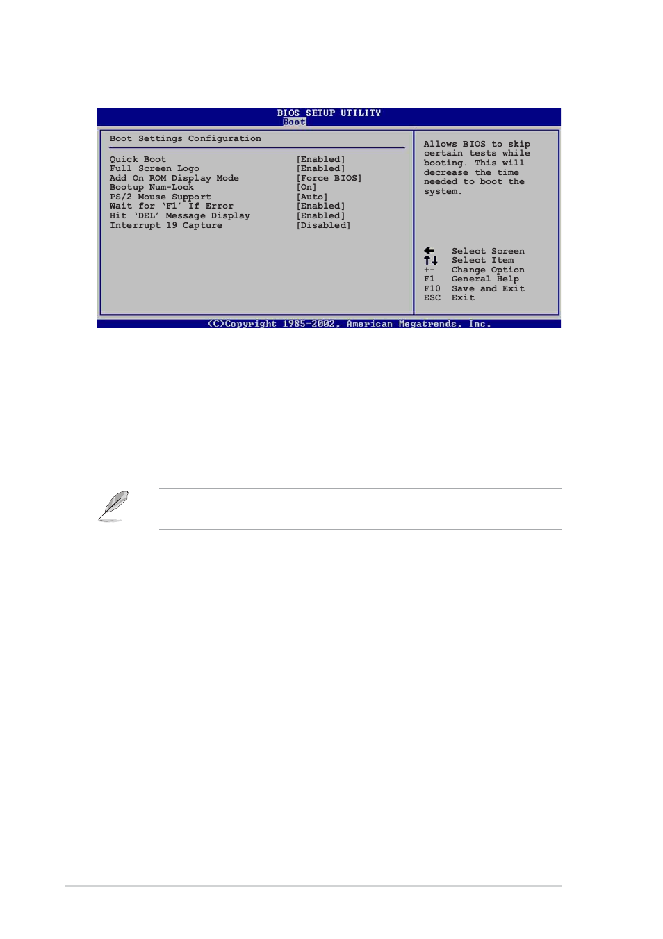 4 boot settings configuration, Add on rom display mode [force bios, Bootup num-lock [on | Ps/2 mouse support [auto, Wait for ‘f1’ if error [enabled, Hit ‘del’ message display [enabled, Quick boot [enabled, Full screen logo[enabled | Asus P4S800D User Manual | Page 66 / 84