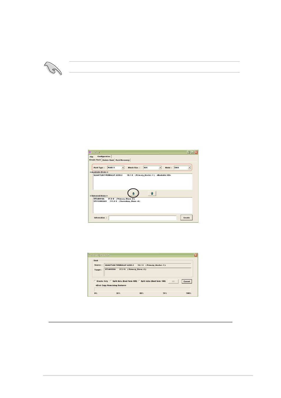 Creating an array for performance (raid 0) | Asus P4S800D User Manual | Page 83 / 84