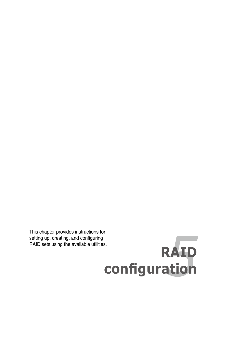 Chapter 5: raid configuration, Chapter 5, Raid configuration | Asus KGPE-D16 User Manual | Page 109 / 158