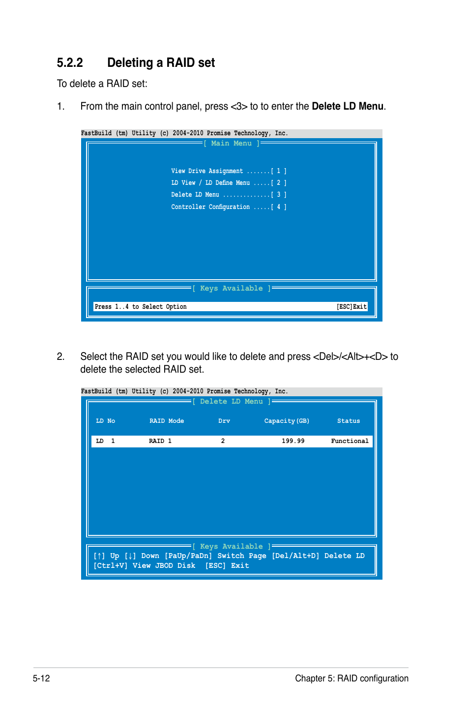 2 deleting a raid set, Deleting a raid set -12 | Asus KGPE-D16 User Manual | Page 120 / 158