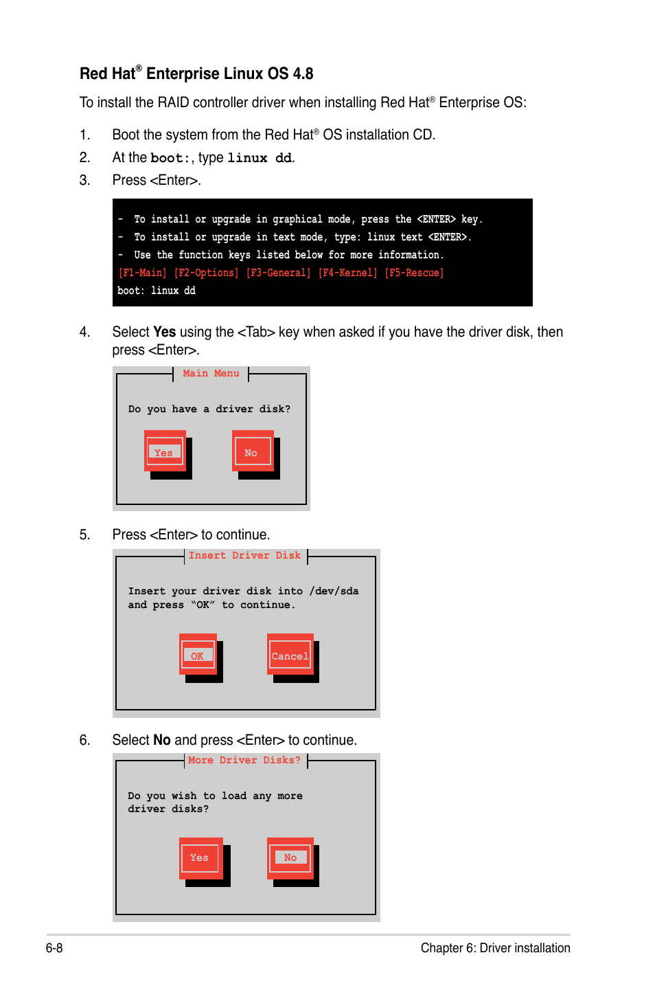 Red hat, Enterprise linux os 4.8 | Asus KGPE-D16 User Manual | Page 132 / 158