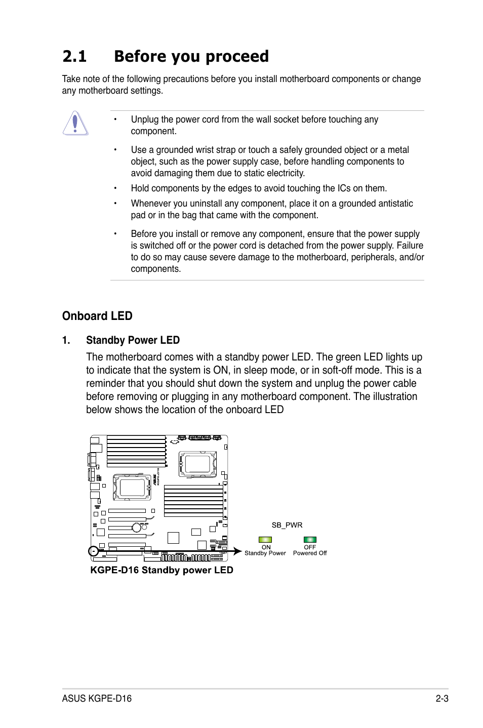1 before you proceed, Before you proceed -3 | Asus KGPE-D16 User Manual | Page 23 / 158
