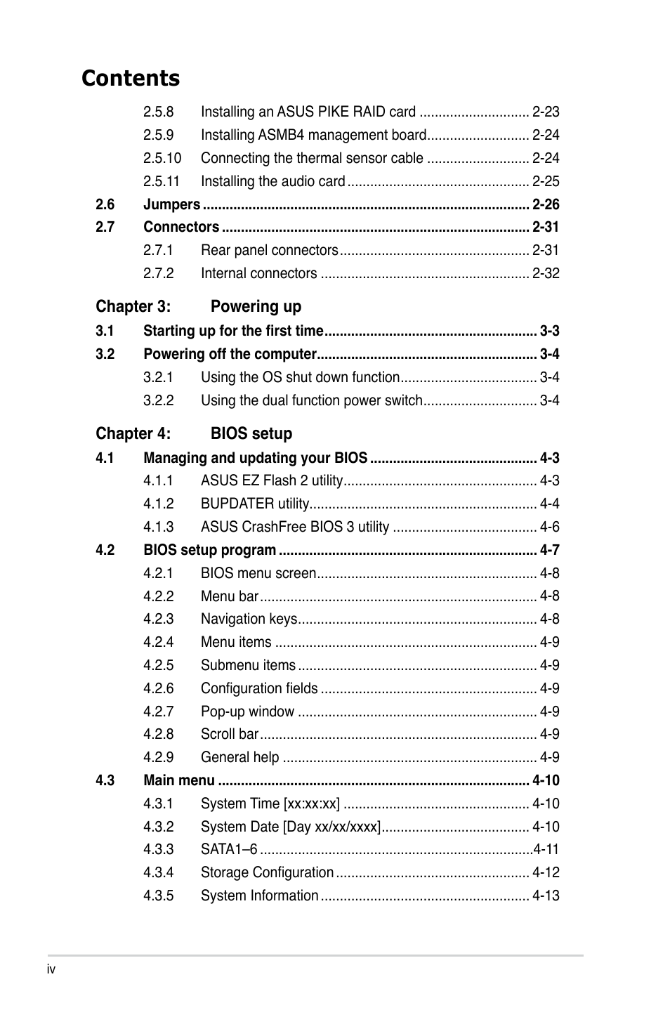 Asus KGPE-D16 User Manual | Page 4 / 158