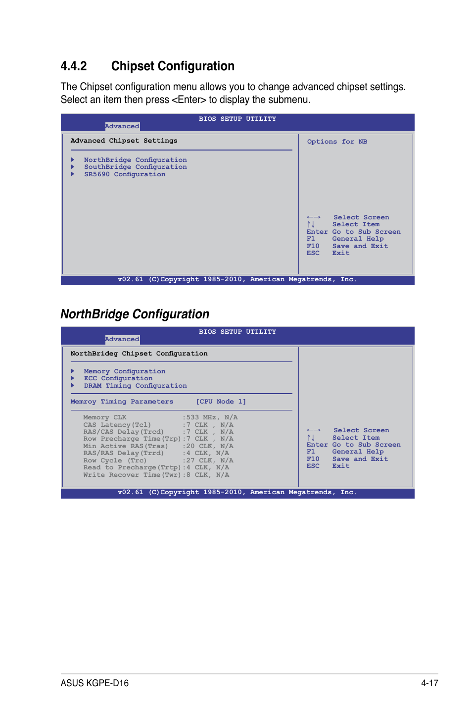 2 chipset configuration, Chipset configuration -17, Northbridge configuration | Asus KGPE-D16 User Manual | Page 83 / 158