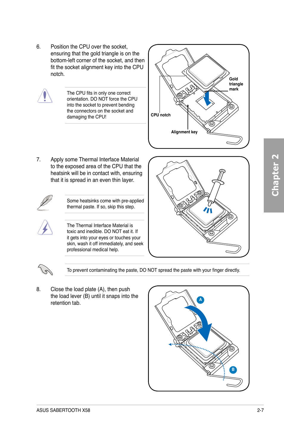 Chapter 2 | Asus Sabertooth X58 User Manual | Page 25 / 128