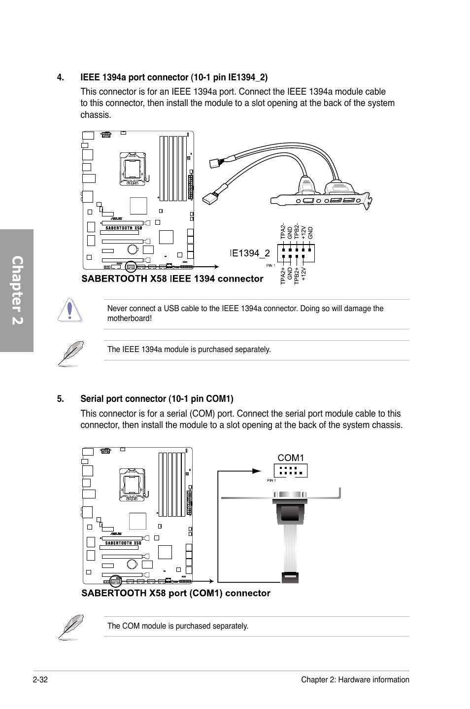 Chapter 2 | Asus Sabertooth X58 User Manual | Page 50 / 128