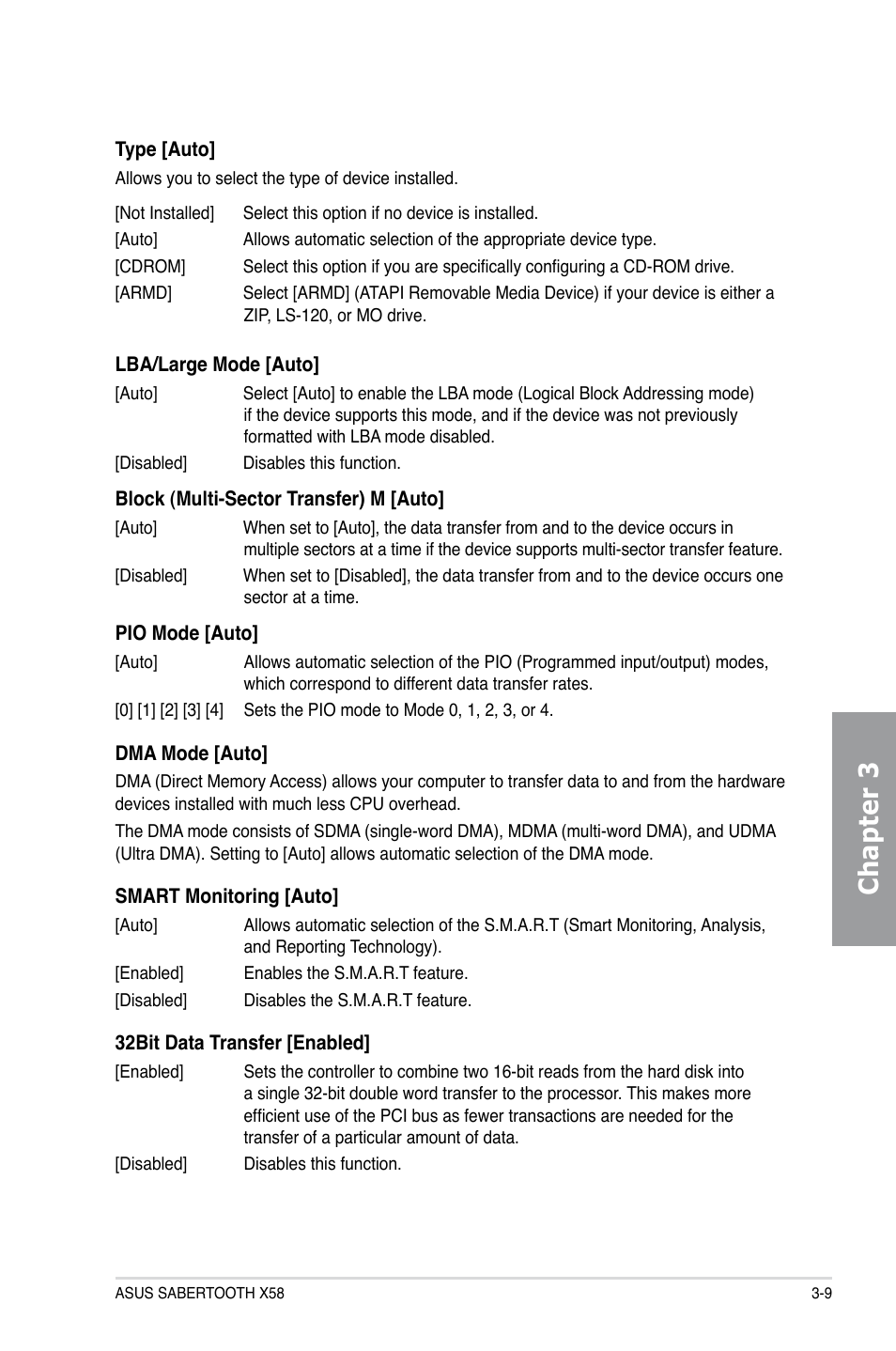 Chapter 3 | Asus Sabertooth X58 User Manual | Page 67 / 128