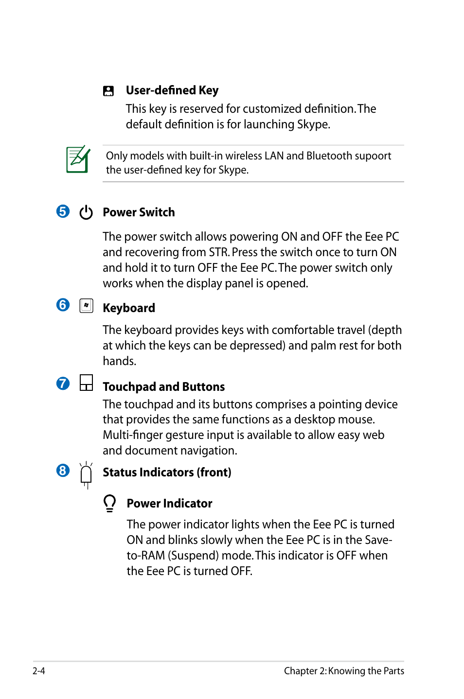 Asus Eee PC 904HA/XP User Manual | Page 16 / 84