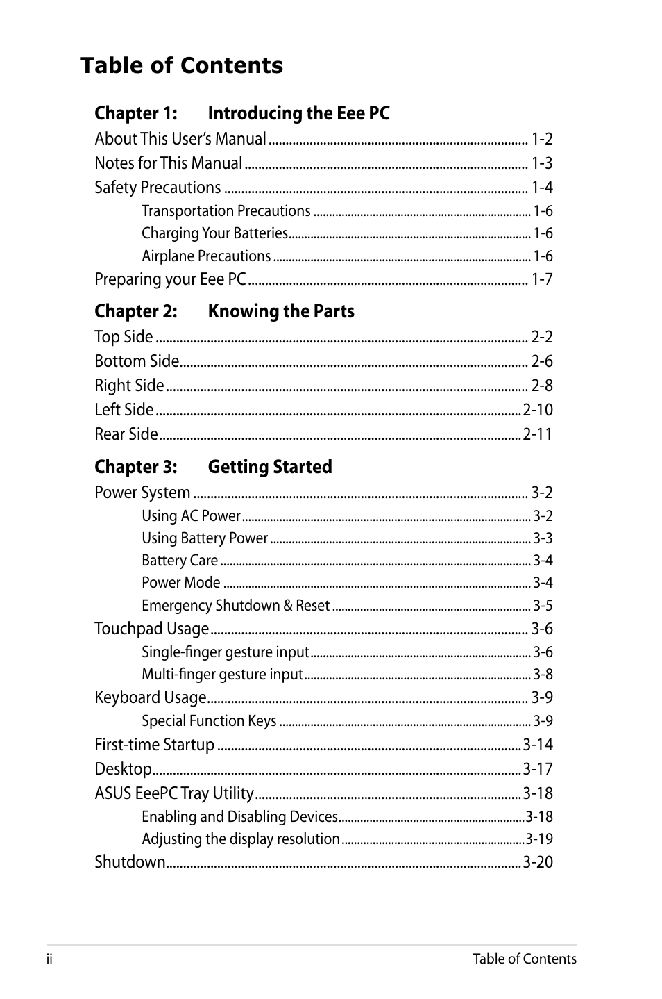 Asus Eee PC 904HA/XP User Manual | Page 2 / 84