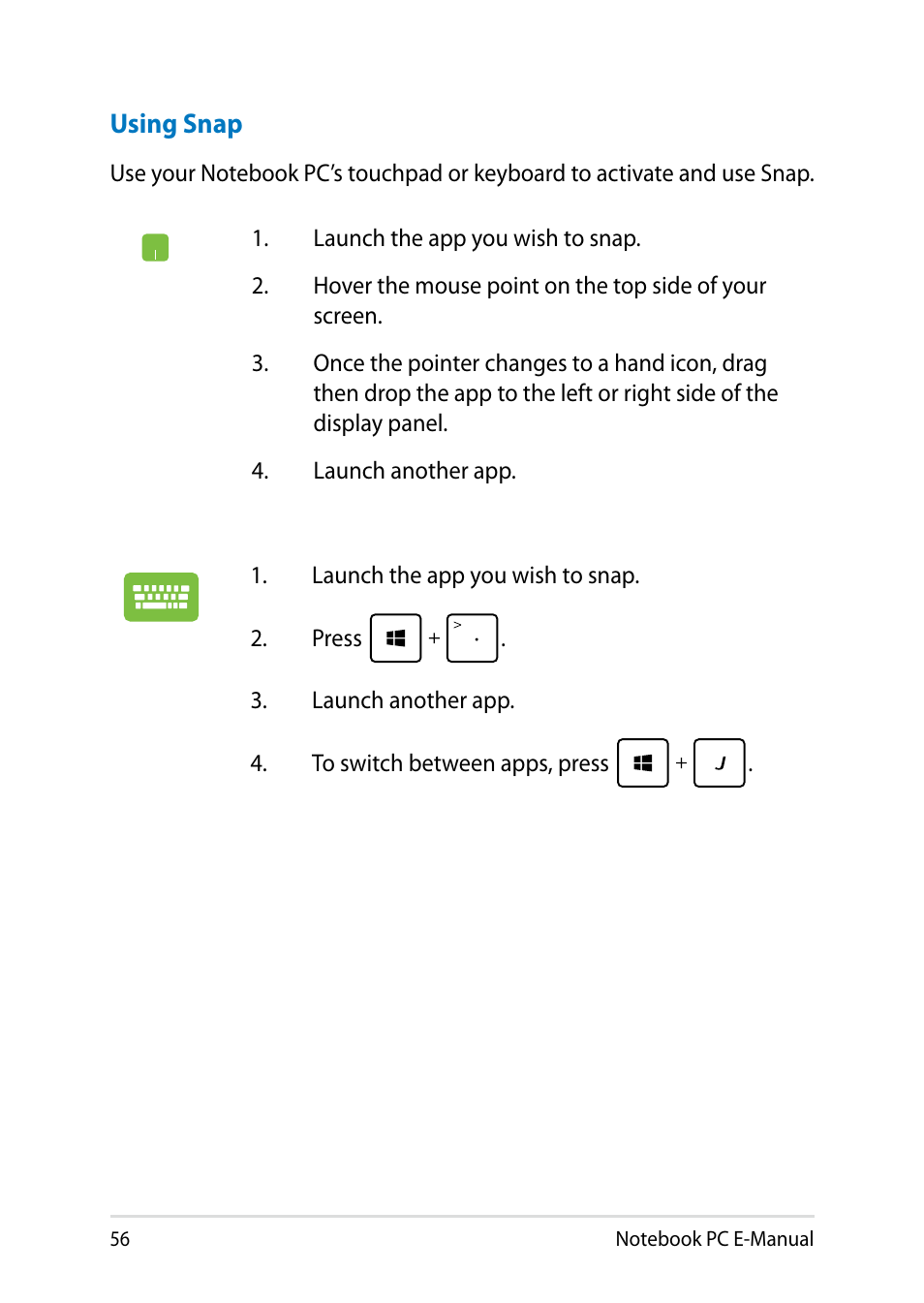 Asus PU301LA User Manual | Page 56 / 130
