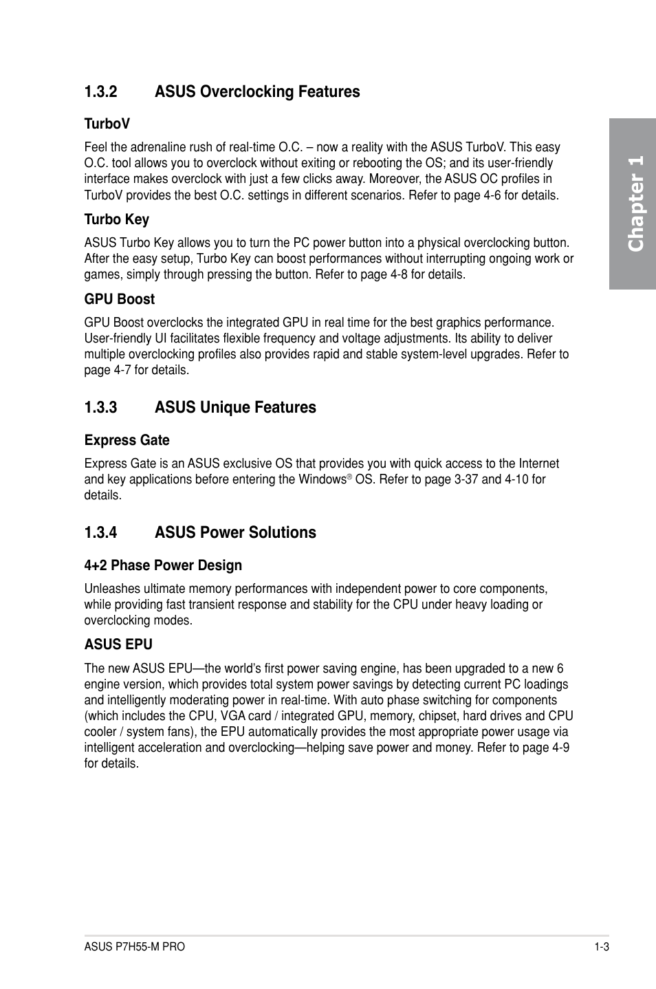 Chapter 1 | Asus P7H55-M PRO User Manual | Page 17 / 104