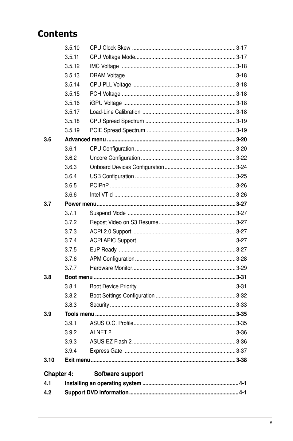 Asus P7H55-M PRO User Manual | Page 5 / 104