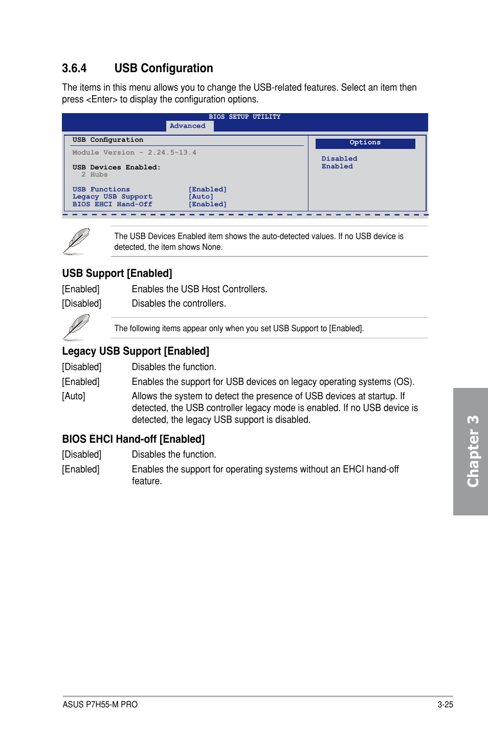 Chapter 3, 4 usb configuration | Asus P7H55-M PRO User Manual | Page 79 / 104