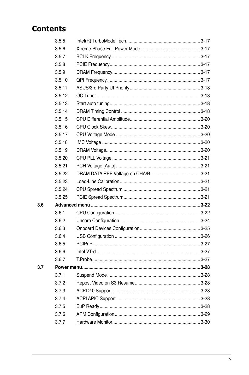 Asus P7P55D-E PRO User Manual | Page 5 / 124