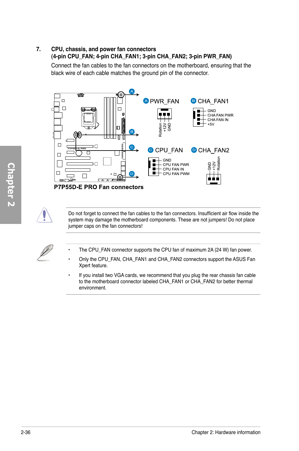 Chapter 2 | Asus P7P55D-E PRO User Manual | Page 54 / 124