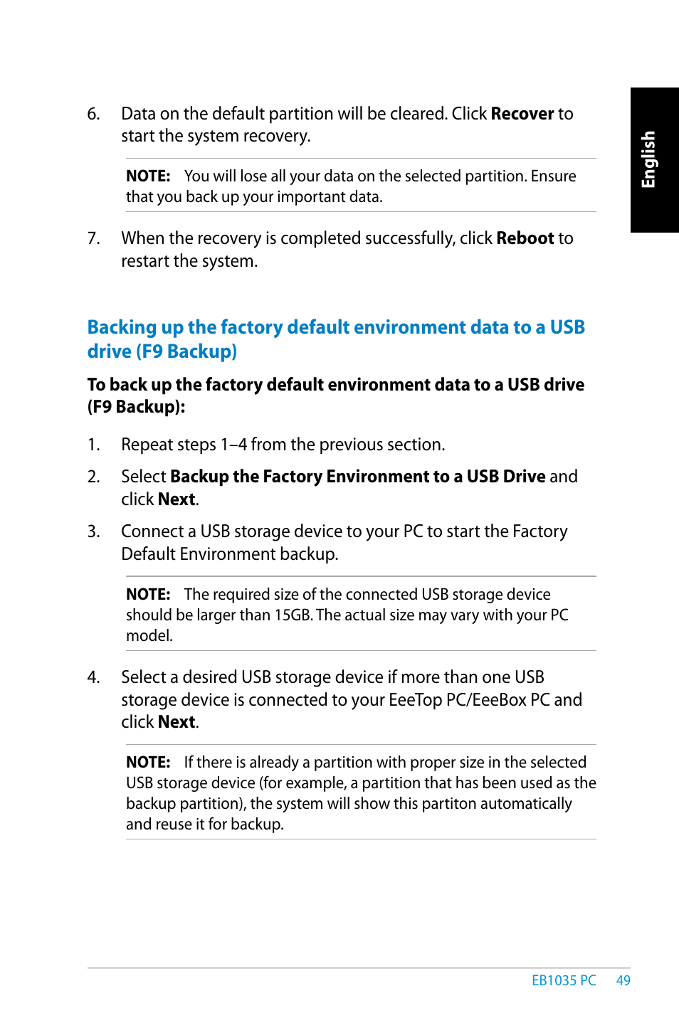 Asus EB1035 User Manual | Page 49 / 61
