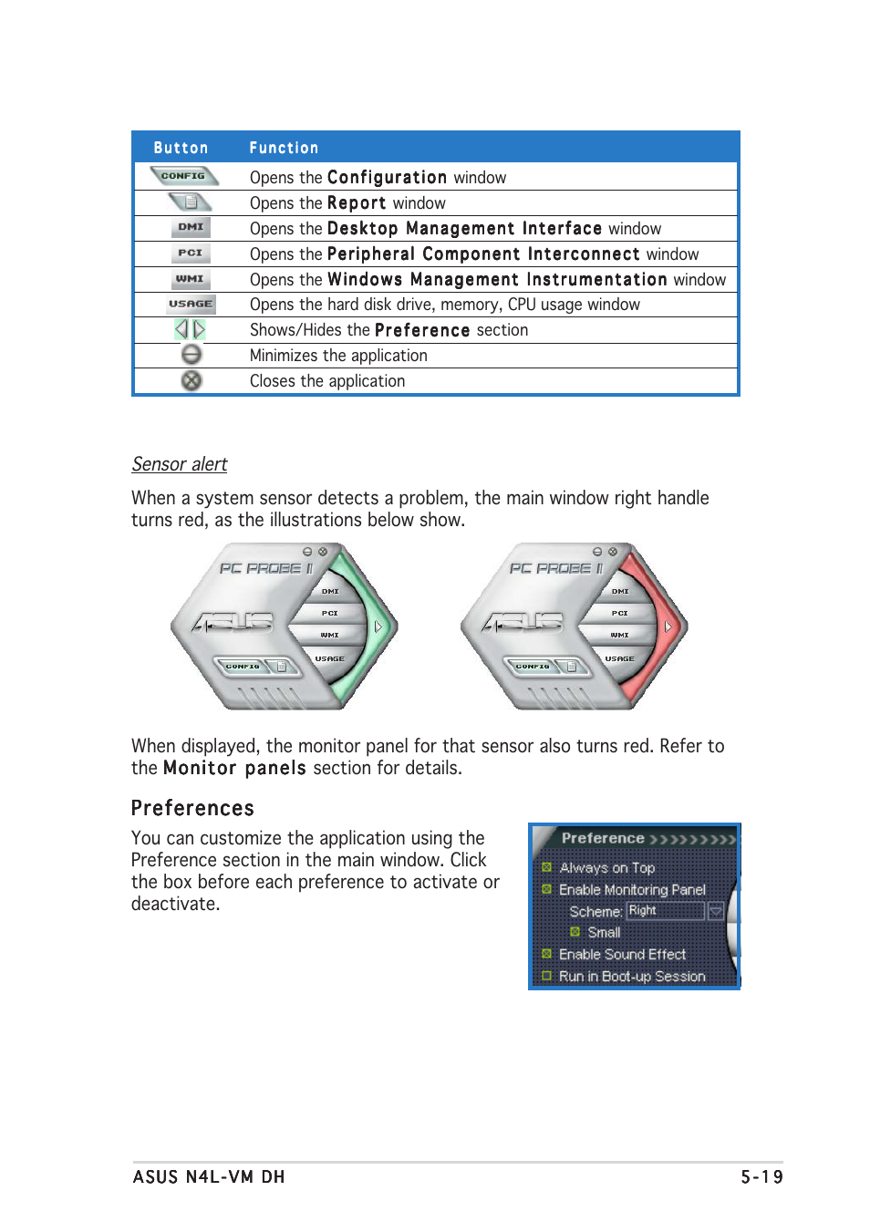 Preferences | Asus N4L-VM DH User Manual | Page 125 / 148