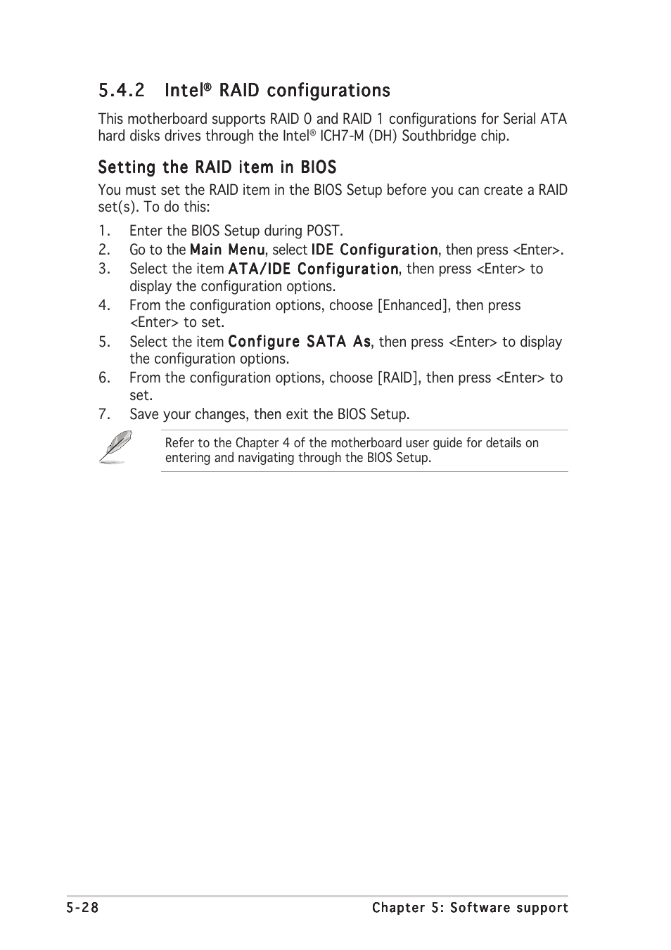 2 intel intel intel intel intel, Raid configurations | Asus N4L-VM DH User Manual | Page 134 / 148