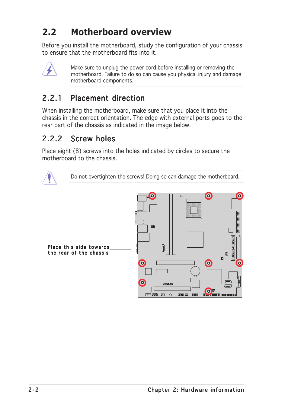 2 motherboard overview | Asus N4L-VM DH User Manual | Page 24 / 148