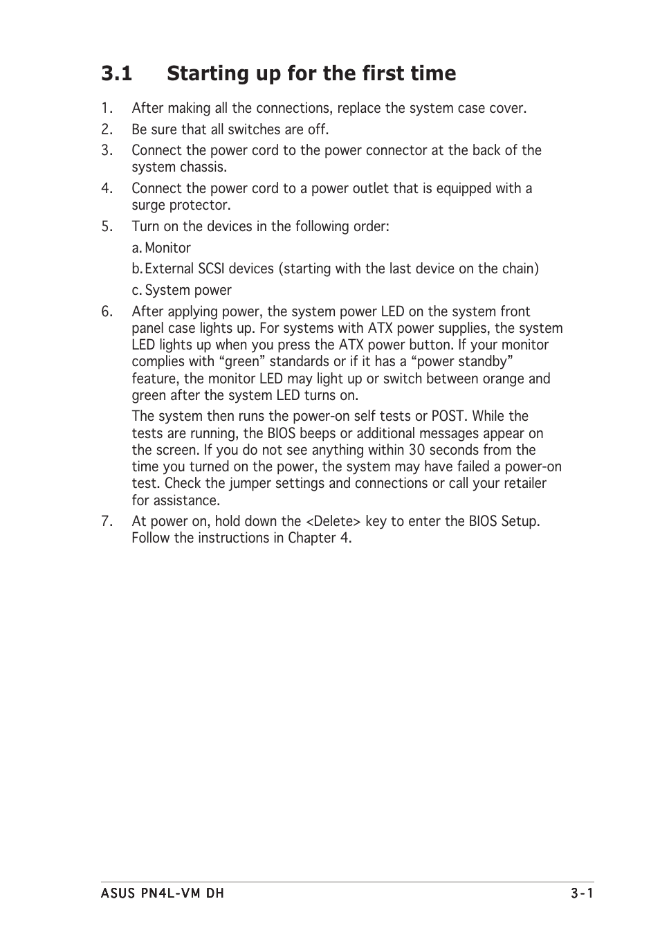 1 starting up for the first time | Asus N4L-VM DH User Manual | Page 61 / 148
