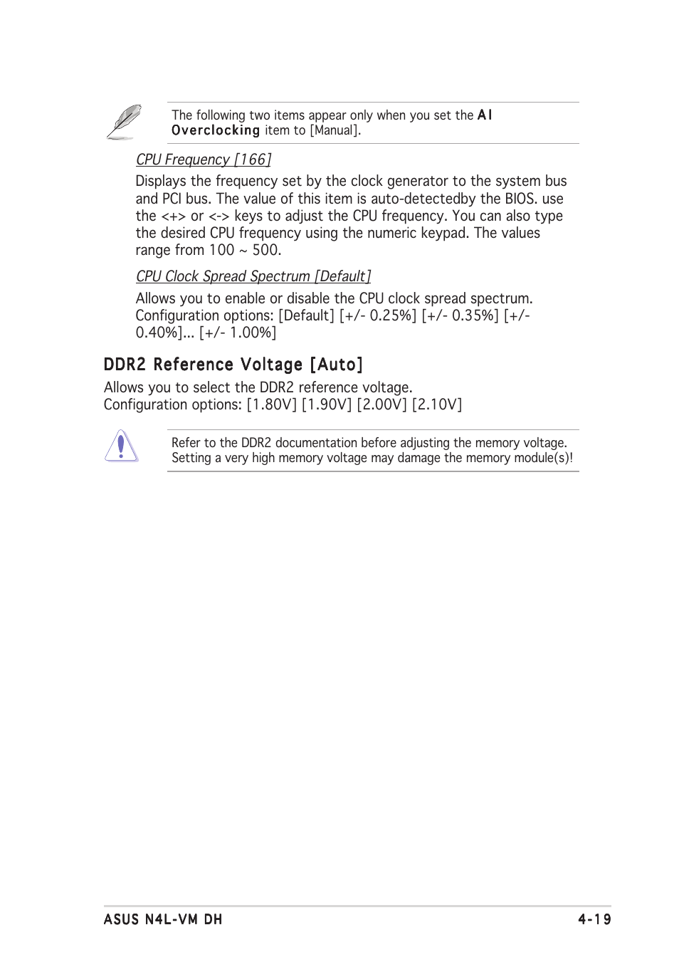 Ddr2 reference voltage [auto | Asus N4L-VM DH User Manual | Page 83 / 148