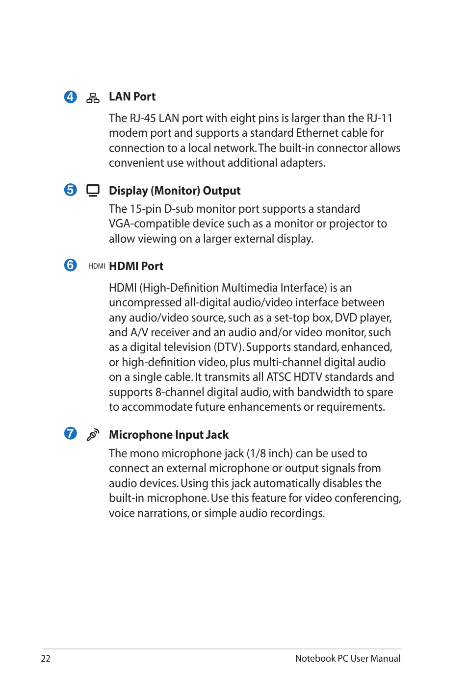 Asus X4KVM User Manual | Page 22 / 114