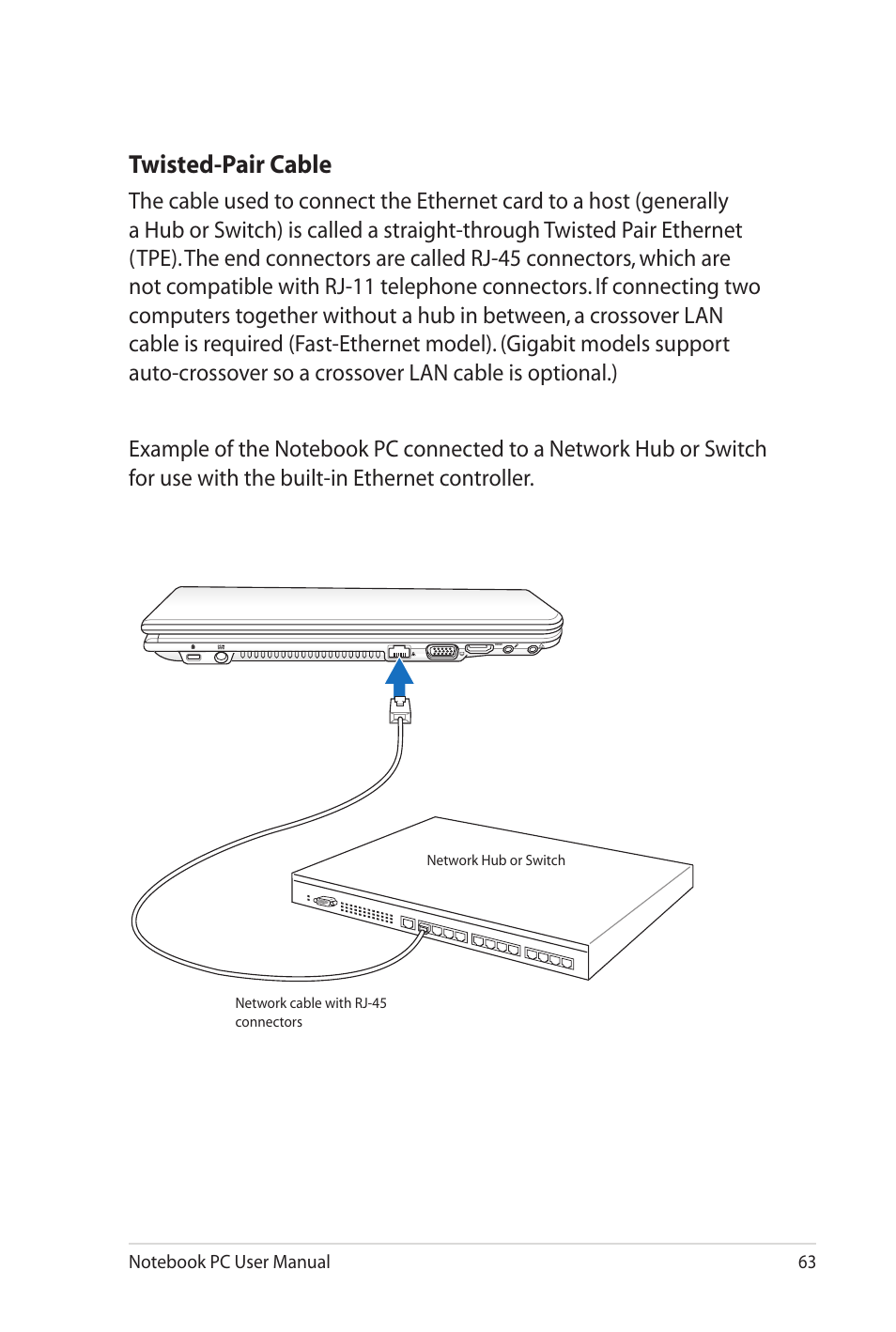 Twisted-pair cable | Asus X4KVM User Manual | Page 63 / 114