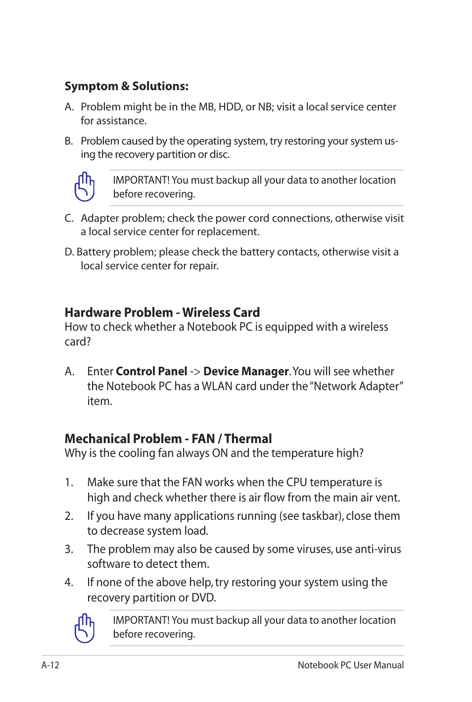 Asus X4KVM User Manual | Page 84 / 114