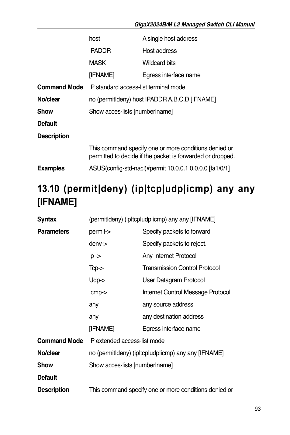 10 (permit|deny) (ip|tcp|udp|icmp) any any [ifname | Asus GigaX2024B User Manual | Page 113 / 245