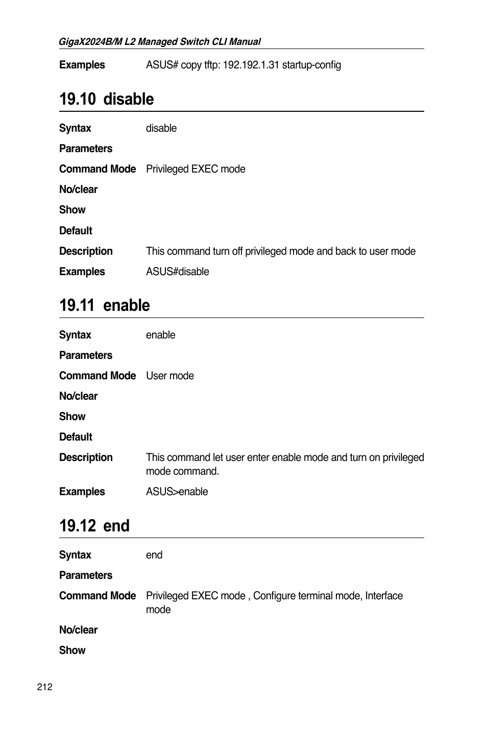 10 disable, 11 enable, 12 end | Asus GigaX2024B User Manual | Page 232 / 245