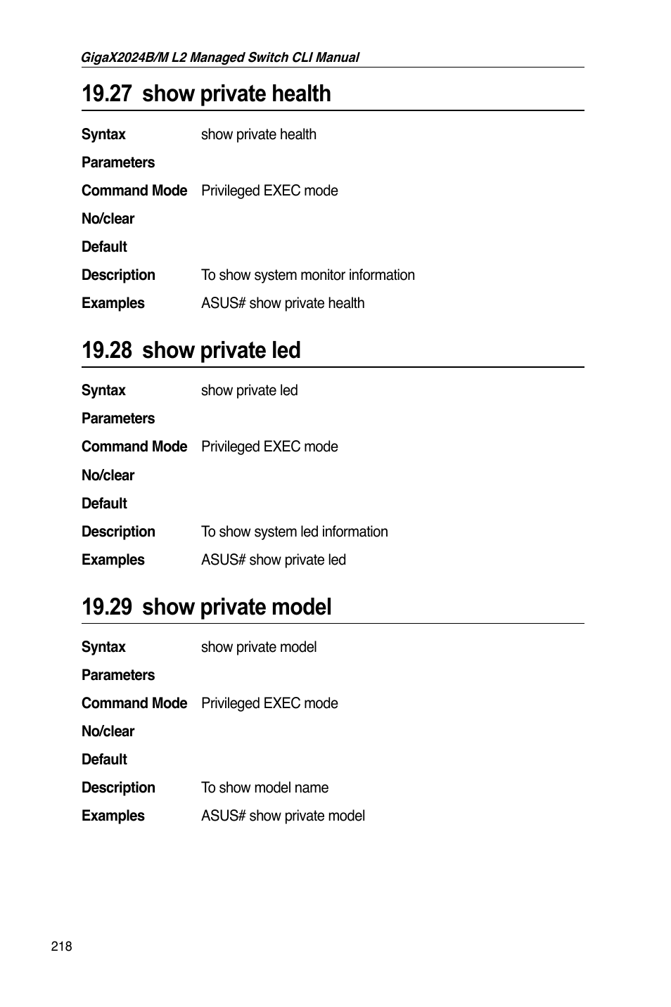 27 show private health, 28 show private led, 29 show private model | Asus GigaX2024B User Manual | Page 238 / 245