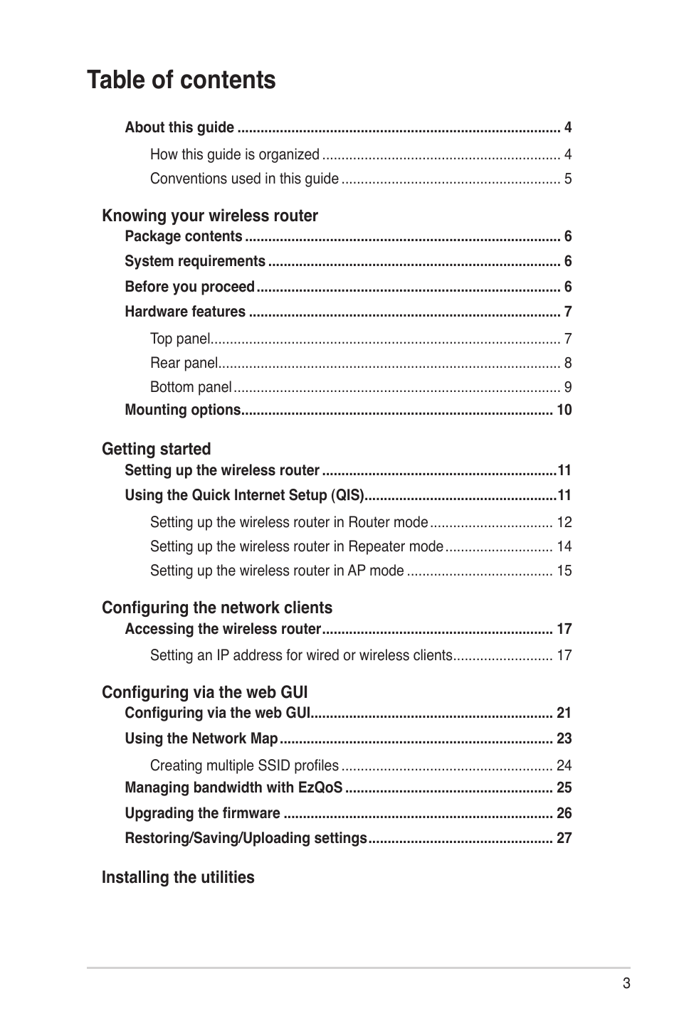 Asus RT-N10E (VER.B1) User Manual | Page 3 / 52