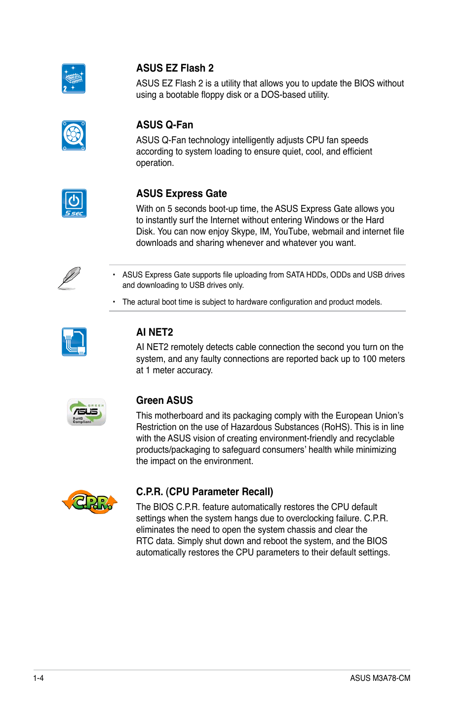 Asus M3A78-CM User Manual | Page 14 / 62