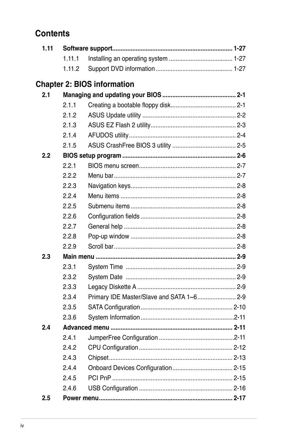 Asus M3A78-CM User Manual | Page 4 / 62